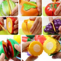Hot New Kitchen Food Play Toy Cutting Fruit for Kid Children Toys Gift Set