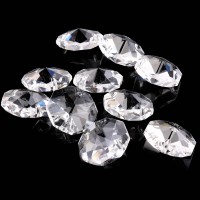 20mm Clear Crystal Octagonal Beads Crystal Chandelier Hole Prisms Bead Curtain