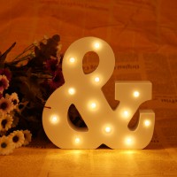 & Style Wood LED Marquee Letter Alphabet Symbol Sign Vintage Circus Lights White