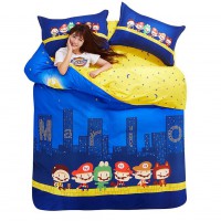 4 Piece Bedspread Set Bed Coverlets Spuer Mario Printing Bedding Sleepwish Large