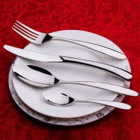 Kitchen 4 Piece Flatware Cutlery Set Stainless Steel Set of One Silver Color