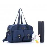 Fashion New Baby Diaper Nappy Changing Bag Tote With Mat Multifunctional Large