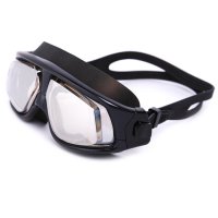 Optical Corrective Swimming Goggles Nearsighted Large Frame Goggles Black  -3.0