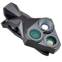 3 in 1 Phone Camera Lens Kit Fish Eye Lens/Wide Angle Lens/Macro Lens Black