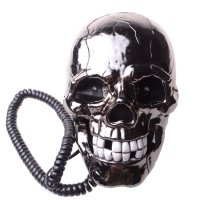  Skull Shape Telephone Creative Fashion Spoof Toys, Black