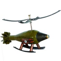 Creative Home Decoration Simulation Bullets Model Helicopter Military Model Army Green