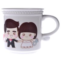 Creative Valentine's Day Gift Lovers Bone china Color-changing Mug Cup