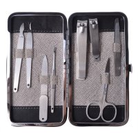 Stainless Steel Manicure Pedicure Ear Pick Nail Clippers Set 8-in-1 Kit