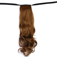 Wig Tie On Ponytail Banded Curly Hair Wig 6A