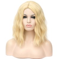 Curly Hair Wigs A71 SW2061 Pale Gold