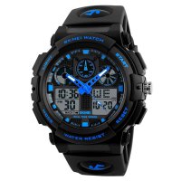SKMEI 1270 Dual Display Digital Waterproof Men Sports Watches With Backlit