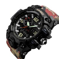 SKMEI 1155 Camouflage Color Men Sports Watch Pointer Digital Waterproof Watch