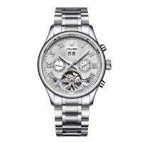 TEVISE T806A Luxury Men Mechanical Watch Waterproof Luminous Steel Band Watch