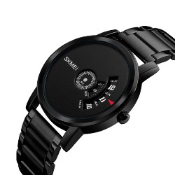 SKMEI 1260 Simple Style Men Quartz Watch Steel Band 3ATM Waterproof Wristwatch