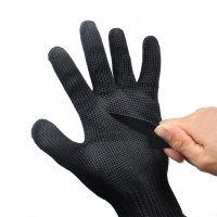 1 Pair of Men Steel Wire Fishing Fillet Gloves Cut Resistant Thread Weave Tool