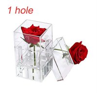 Clear Acrylic Rose Flower Box with Cover Romantic Flower Fresh-keeping Box