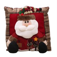 Comfortable Christmas Linen Pillow Soft Cushion Home Bedroom Sofa Decoration