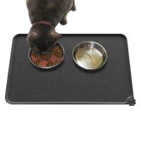 Pet Feeding Mat Soft Silicone Kitten Dish Tray Mat Puppy Placemat Bowl Pad