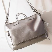 Elegant PU Leather Lady Bag Solid Color Single-shoulder Bag Soft Handheld Bag