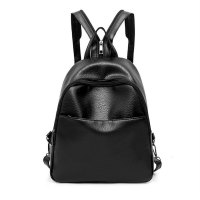 3PCS/SET Autumn Winter Fashionable Women Soft PU Leather Solid Color Backpack