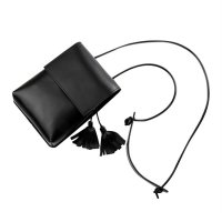 Fashion Tassels Decoration PU Leather Shoulder Bag Small Flap Bag Bucket Bag