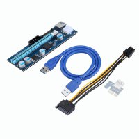USB3.0 PCI-E 1X TO 16X Extended Riser Adapter Card Mining Conversion Wire