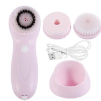 3 In 1 Facial USB Rechargeable Electric Rotating Facial Cleansing Brush