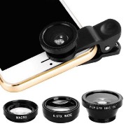 3-in-1 Multifunctional Phone Lens Kit Fish Lens+Macro Lens + Wide Angle Lens