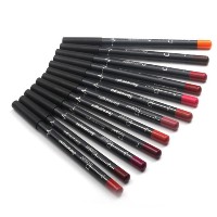 12pcs Matte Lip Pencil Waterproof Long-Lasting Matte Lip Contour Liner Pencil