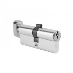 70mm Aluminum Door Lock Cylinder Home Security Anti-Snap 3 Keys Silver Tone