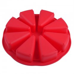 8 Cavity Scone Pans Silicone Cake Mold Pastry Mould Oven Bread Pizza Bakeware
