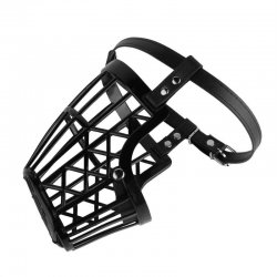Strong Dog Muzzle Basket Anti-Biting Mouth Cover Dog Adjustable Straps Mask