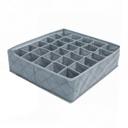 Charcoal 30 Cell Foldable Bamboo Underwear Socks Drawer Seperate Storage Box