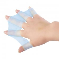 1 Pair Silicone Swimming Hand Fins Flippers Palm Finger Webbed Gloves Paddle
