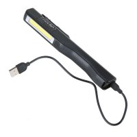 2 in 1 USB Rechargeable COB LED Camping Work Inspection Light Lamp Hand Torch