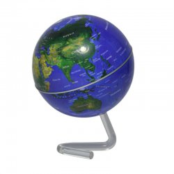 4" Self-Rotating Geography World Globe World Map Ornaments Home Office Decor