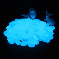 100pcs/pack Glow Pebbles Stone Fish Tank Garden Decoration Glowing In The Dark