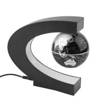 C shape LED World Map Decoration Magnetic Levitation Floating Globe Light