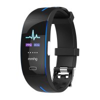 P3 PLUS smart bracelet PPG+ECG blood pressure and heart rate ECG IP67 waterproof sports bracelet color screen black gray