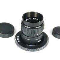 Black 25mm f/1.4 CCTV Lens for m43 ep2 gf1 gh1+ C mount to Micro 4/3 m4/3 + Macro Ring