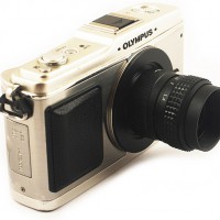 Black 35mm f/1.7 CCTV Lens for m43 ep2 gf1 gh1+ C mount to Micro 4/3 m4/3 + Macro Ring