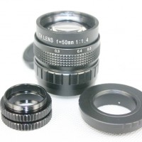 Black 50mm f1.4 CCTV Lens forfor Pentax Q + C-Pentax Q dapter +2 Macro Rings