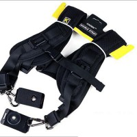 CADEN Double Shoulder Belt Strap for 2 cameras SLR DSLR