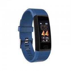 118plus smart bracelet 1# quality glue dispensing heart rate meter step push bracelet blue