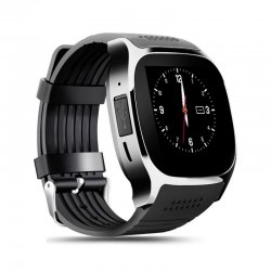 T8 Bluetooth Smart SIM Card Phone Watch Sports Steps Smart Wear Android Watch Black