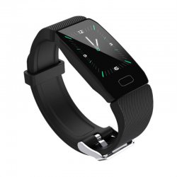 Q1 smart bracelet wearfit waterproof sports meter step heart rate message push bracelet 2# black