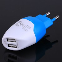 Dual USB Ports Home Wall Travel AC Power Charger Adapter for  Samsung