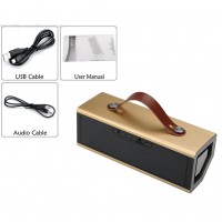 AJ95 Aluminum Portable Bluetooth Speaker With Gold Silver Family Travel Portable