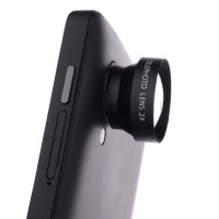 Magnetic 2X Telephoto Camera Lens Detachable for Mobile Phone Tablets Black