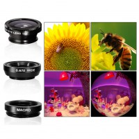 Magnetic Phone Lens Camera Lens0.67x Wide Angle Triple Adsorption Cell Phone Cam